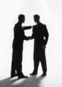 Two Businessmen Greeting Each Other